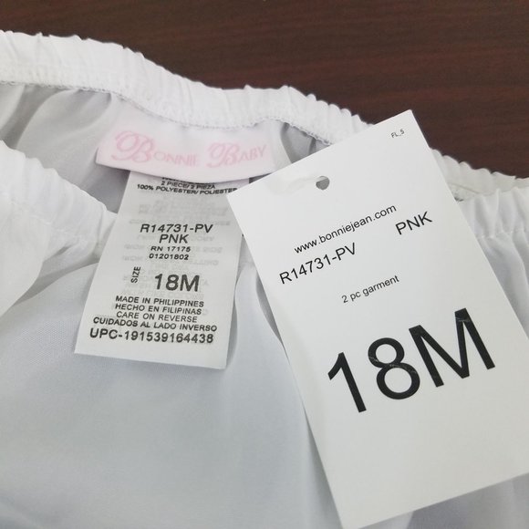 Bonnie Baby Blue and White Dress Size 12 Months. Bloomers size 18 months. - Picture 5 of 8